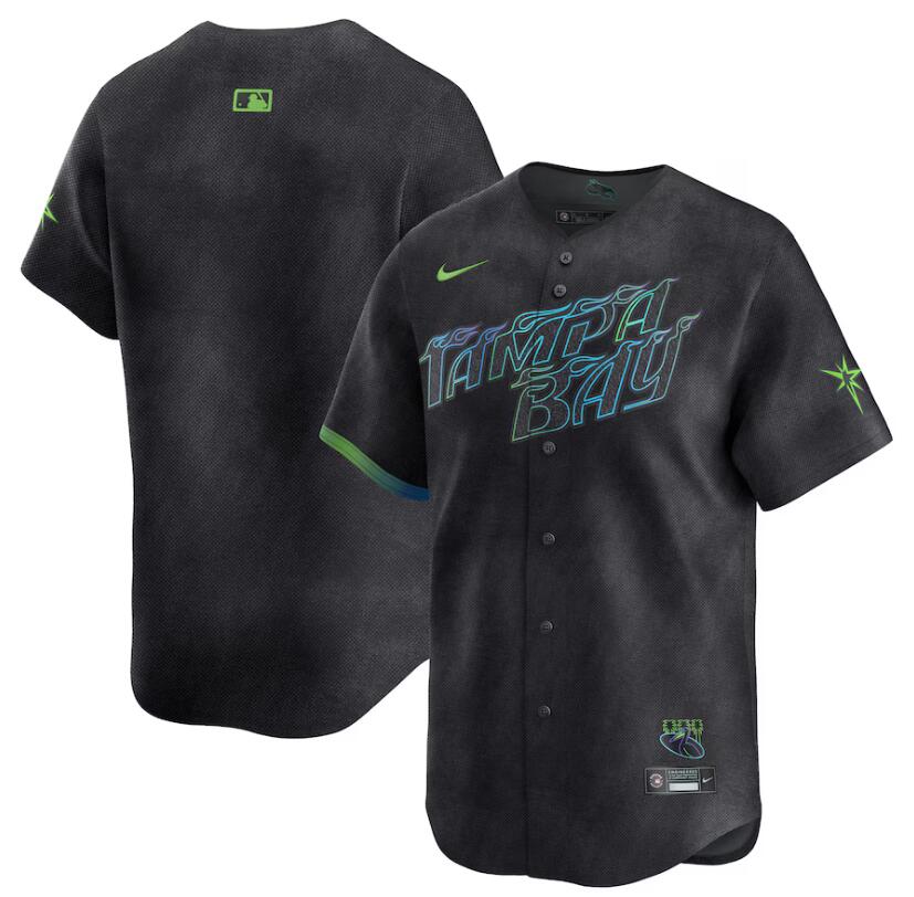 Men Tampa Bay Rays blank Nike MLB Limited City Connect Black 2024 Jersey->->MLB Jersey